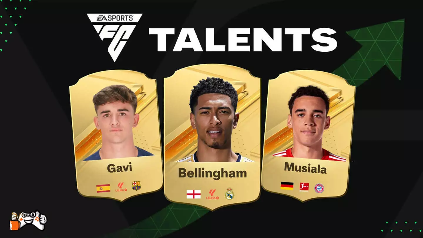 three of best talents in fc 24: Gavi, Bellingham and Musiala